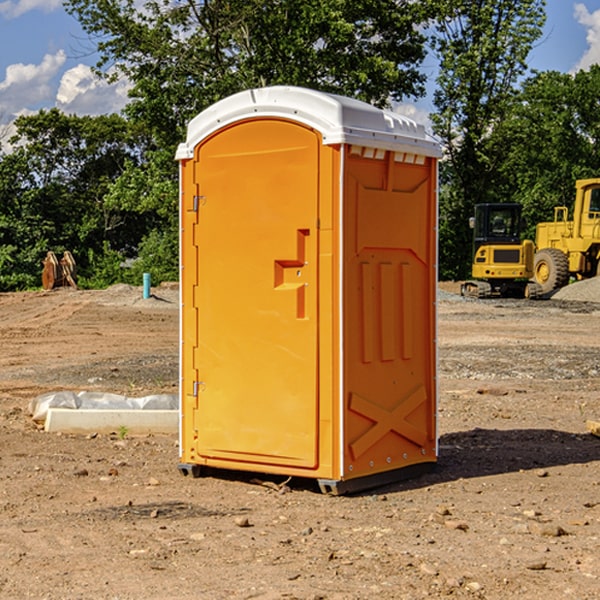 can i customize the exterior of the portable restrooms with my event logo or branding in Caldwell Michigan